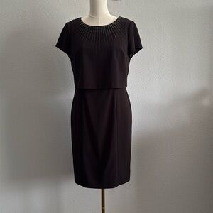 Adrianna Papell Women's Embellished Pop Over Sheath Dress Size 8